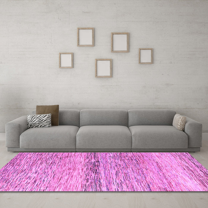 Machine Washable Abstract Purple Modern Area Rugs in a Living Room, wshabs4234pur