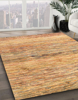 Abstract Chocolate Brown Modern Rug in Family Room, abs4234