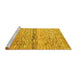 Sideview of Machine Washable Abstract Yellow Modern Rug, wshabs4234yw