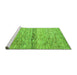 Sideview of Machine Washable Abstract Green Modern Area Rugs, wshabs4234grn