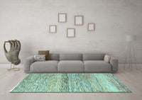 Machine Washable Abstract Light Blue Modern Rug, wshabs4234lblu