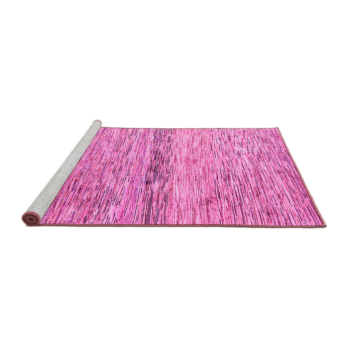 Sideview of Machine Washable Abstract Pink Modern Rug, wshabs4234pnk