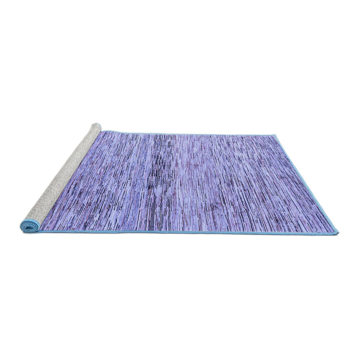 Sideview of Machine Washable Abstract Blue Modern Rug, wshabs4234blu