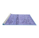 Sideview of Machine Washable Abstract Blue Modern Rug, wshabs4234blu