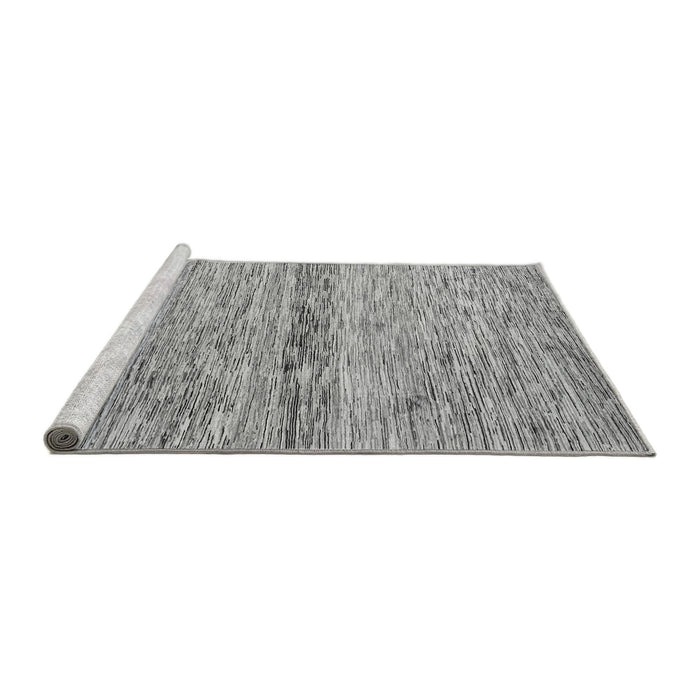 Sideview of Machine Washable Abstract Gray Modern Rug, wshabs4234gry