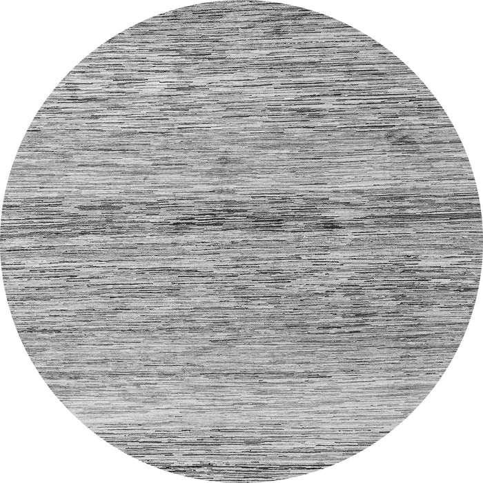 Round Machine Washable Abstract Gray Modern Rug, wshabs4234gry
