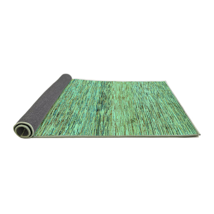 Sideview of Abstract Turquoise Modern Rug, abs4234turq