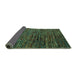 Sideview of Abstract Turquoise Modern Rug, abs4235turq