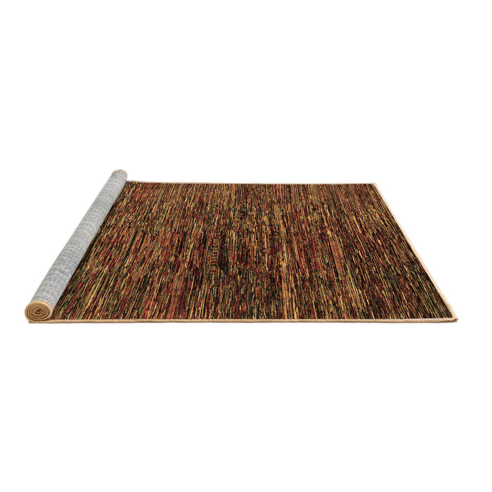 Sideview of Machine Washable Abstract Brown Modern Rug, wshabs4235brn