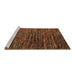 Sideview of Machine Washable Abstract Brown Modern Rug, wshabs4235brn