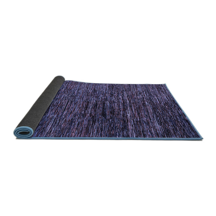 Sideview of Abstract Blue Modern Rug, abs4235blu