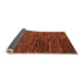 Sideview of Abstract Orange Modern Rug, abs4235org