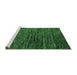 Sideview of Machine Washable Abstract Emerald Green Modern Area Rugs, wshabs4235emgrn