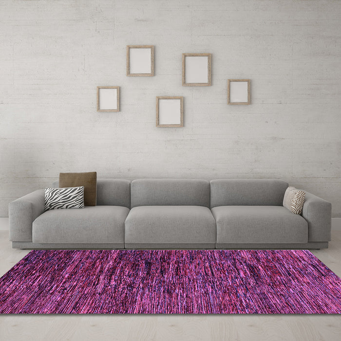 Machine Washable Abstract Purple Modern Area Rugs in a Living Room, wshabs4235pur
