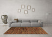 Machine Washable Abstract Brown Modern Rug in a Living Room,, wshabs4235brn