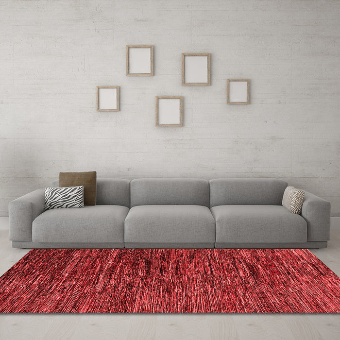 Modern Red Washable Rugs