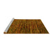 Sideview of Machine Washable Abstract Yellow Modern Rug, wshabs4235yw