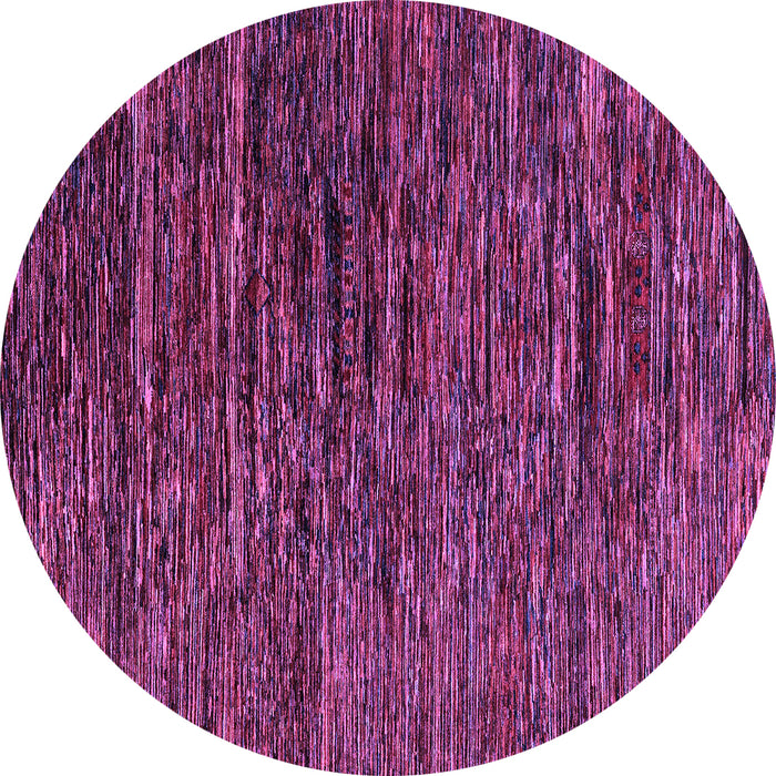 Round Machine Washable Abstract Purple Modern Area Rugs, wshabs4235pur