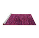 Sideview of Machine Washable Abstract Pink Modern Rug, wshabs4235pnk