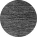 Round Machine Washable Abstract Gray Modern Rug, wshabs4235gry