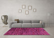 Machine Washable Abstract Pink Modern Rug in a Living Room, wshabs4235pnk