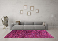 Machine Washable Abstract Pink Modern Rug, wshabs4235pnk