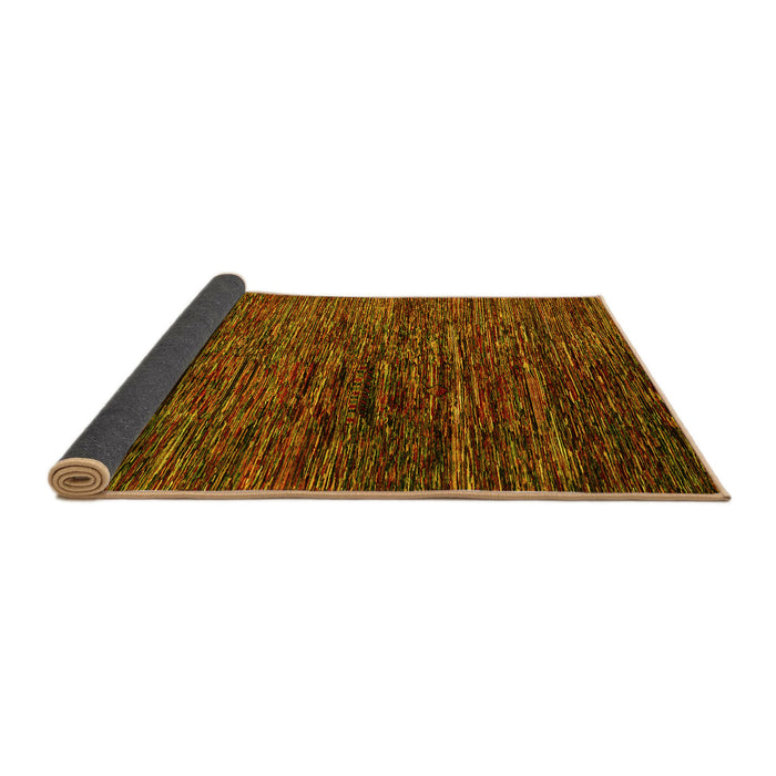 Sideview of Abstract Yellow Modern Rug, abs4235yw