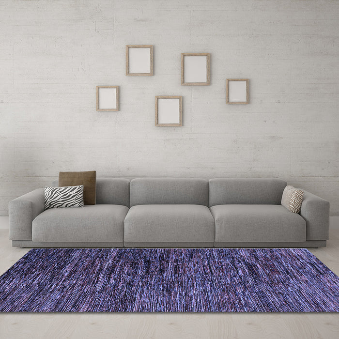 Machine Washable Abstract Blue Modern Rug in a Living Room, wshabs4235blu