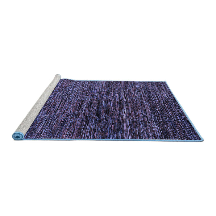 Sideview of Machine Washable Abstract Blue Modern Rug, wshabs4235blu
