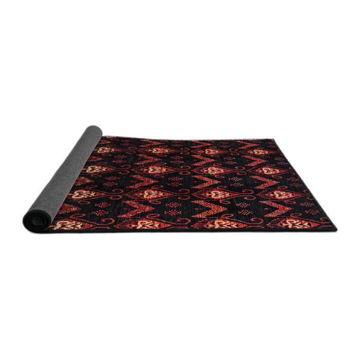 Sideview of Abstract Bakers Brown Modern Rug, abs4236