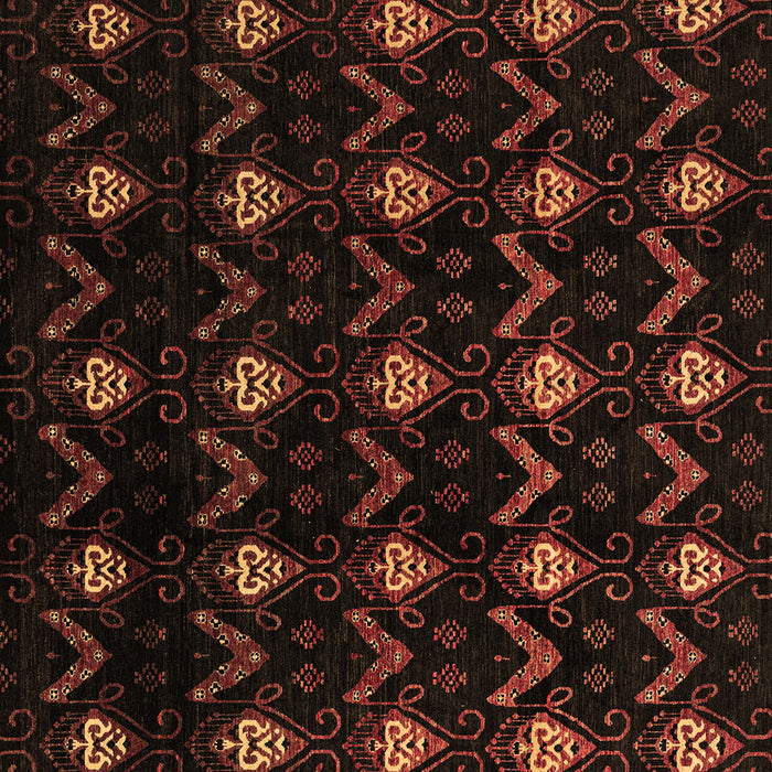 Square Machine Washable Abstract Brown Modern Rug, wshabs4236brn