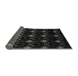 Sideview of Abstract Gray Modern Rug, abs4236gry