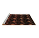 Sideview of Machine Washable Abstract Brown Modern Rug, wshabs4236brn