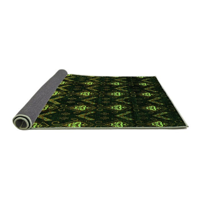 Sideview of Abstract Green Modern Rug, abs4236grn