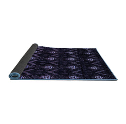 Sideview of Abstract Blue Modern Rug, abs4236blu