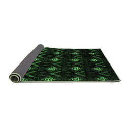 Sideview of Abstract Emerald Green Modern Rug, abs4236emgrn