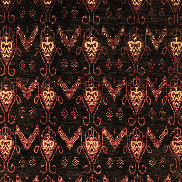 Machine Washable Abstract Brown Modern Rug, wshabs4236brn