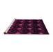 Sideview of Machine Washable Abstract Pink Modern Rug, wshabs4236pnk