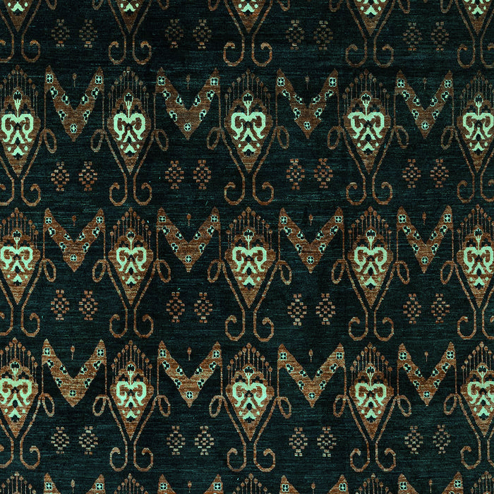 Machine Washable Abstract Turquoise Modern Area Rugs, wshabs4236turq