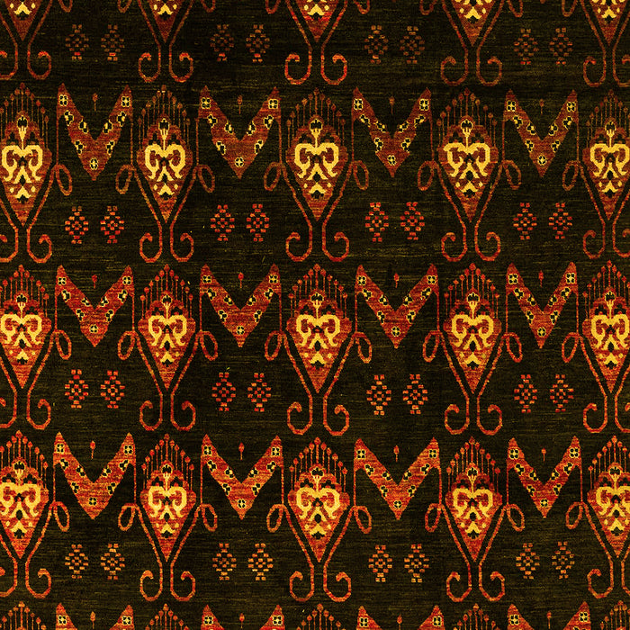 Machine Washable Abstract Yellow Modern Rug, wshabs4236yw