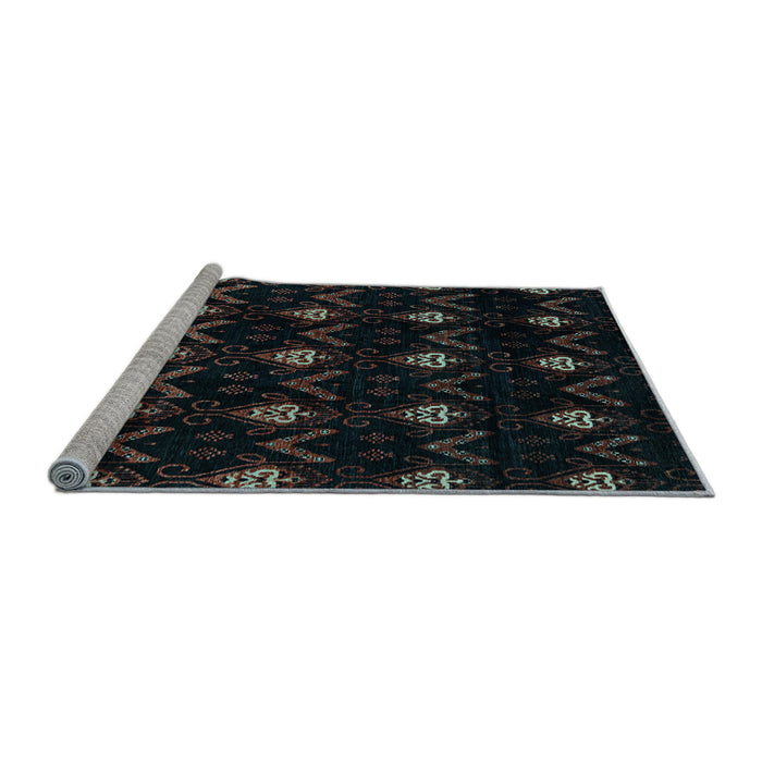 Sideview of Machine Washable Abstract Light Blue Modern Rug, wshabs4236lblu