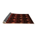 Sideview of Abstract Orange Modern Rug, abs4236org