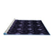 Sideview of Machine Washable Abstract Blue Modern Rug, wshabs4236blu