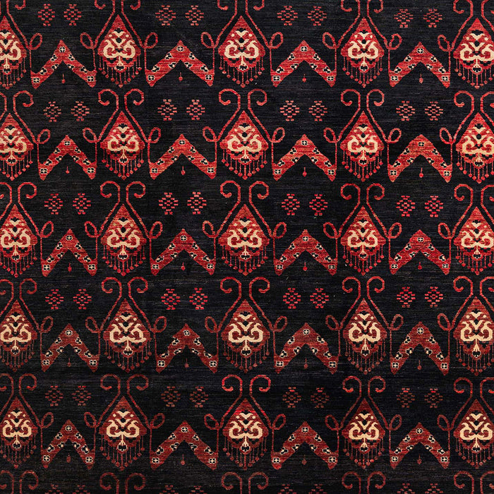 Square Abstract Bakers Brown Modern Rug, abs4236