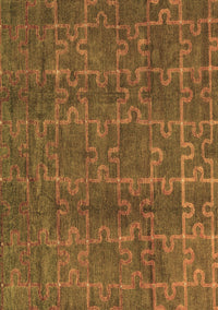 Abstract Brown Modern Rug, abs4237brn