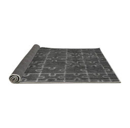 Sideview of Abstract Gray Modern Rug, abs4237gry