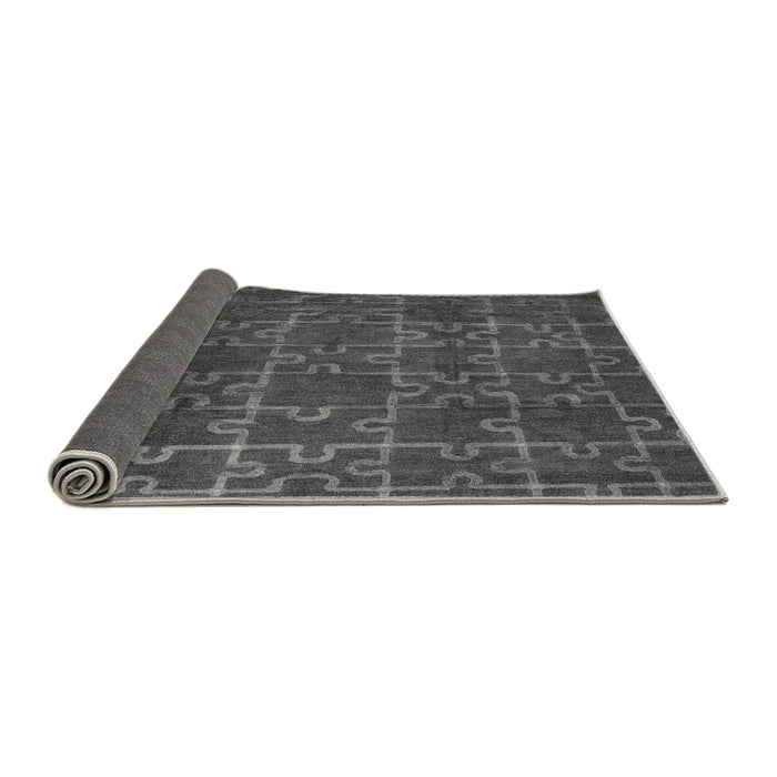 Sideview of Abstract Gray Modern Rug, abs4237gry