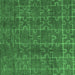 Square Abstract Emerald Green Modern Rug, abs4237emgrn