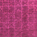 Square Machine Washable Abstract Pink Modern Rug, wshabs4237pnk