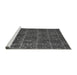 Sideview of Machine Washable Abstract Gray Modern Rug, wshabs4237gry